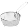TERNCOEW Cestino filtrante cestello per friggere strumento di cottura in acciaio inossidabile Texture cestino rotondo accessorio da cucina friggitrici colini