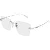 Gucci GG1938O 002 - Occhiali da Vista Rimless Donna Argento Logo Traforato Glasant