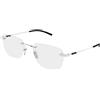 Gucci GG2099O 001 - Occhiali da Vista Rimless Unisex Argento Web Gucci Glasant