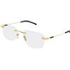 Gucci GG2099O 002 - Occhiali da Vista Rimless Unisex Oro Web Gucci Glasant
