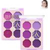 Eazerom 02 6 Colori Palette Ombretti Palette Make Up,Palette Ombretto Viola Palette Ombretto Polvere Colorata in Crema Glitterata Altamente Pigmentata Naked Smokey Mattes Shimmers