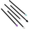 PACKOVE Pennelli per Occhi in Silicone Set 5 con Manico in Alluminio per Applicare Ombretto Glitter e Crema, Professionali Accessori Precisi il Make-up per Party e Hotel