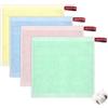 ALIIP Asciugamano in Cotone per Neonati, 4-Pack di Salviette in Cotone 100%, Riutilizzabili - 20 x 20 cm - Morbido e Biologico, per Viso, Adulti e Bambini (Candy)