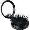 Generic Mini pettine per capelli tascabile con specchio pieghevole spazzola per capelli da viaggio