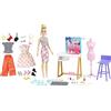 Barbie-Playset Atelier con Bambola Stilista, Outfit alla Moda, Scarpe, Kit da Cucito, manichino e Accessori ala Moda per Creare Vestiti, Giocattolo Bambini 3+ Anni, HDY90 [Esclusivo Amazon]