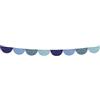 Folat 24319 Decorazioni per feste in carta blu Ghirlanda di ventagli - Blu intenso - 4 metri - Matrimonio, festival, carnevale, decorazioni di compleanno, baby shower
