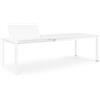 Andrea Bizzotto Tavolo Allungabile Konnor 160 x 240 x 100 cm in Alluminio Bianco con ruote