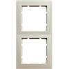 Hager S1 - Cornice 2 moduli bianco lucido