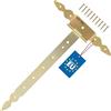 KOTARBAU® Cerniere a T dorate, lunghezza: 400 mm, ganci a croce in acciaio zincato, per porta in legno, per porta di carico, per porte in legno