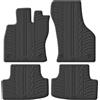 Gledring Tappetini in Gomma Compatibile con Seat Leon 5F 5-Porte/ST 2013-2020 & Volkswagen Golf VII/VIII 5-Porte/Variant 2012-2019 & 2020- (Profilo T 4-Parti + Clip di Montaggio)