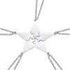 Holibanna 5 Pezzi Puzzle Collana Stella a Cinque Punte Migliori Coppie Coppie Collana Puzzle Pezzo Ciondolo Collana Portachiavi per Donna Uomo Amicizia (Argento)
