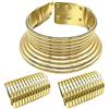 Baoblaze Set di Collana E Bracciale con Girocollo, Set di Gioielli Nazionali Africani per Donne E Ragazze, Oro