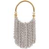 Psdndeww Anello singolo regolabile in acciaio inox con frange catena gioielli festa accessori fatti a mano