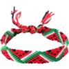 Psdndeww Bracciale regolabile fatto a mano in cotone braccialetto geometrico anguria, gioielli da polso multifunzionale, adatto per ogni occasione