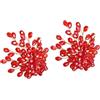 OHPHCALL Clip per Scarpe Donna in Cristallo Rosso, Decorazioni per Scarpe Eleganti Lavorazione Fine, Perfette per Molte Occasioni e Raduni, Confezione da 2 Pezzi