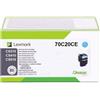 Lexmark Originale Lexmark 70C20CE / 702C Toner ciano