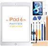 ARSSLY Touchscreen 2018 per iPad 6 9.7 A1893 A1954 Digitizer Schermo per iPad 6 con Home Buttone, Touch Screen Sostituzione per iPad 6th con Kit de Riparazione (Non LCD Display)