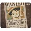Abystyle One Piece - Tappetino per mouse morbido Luffy Wanted, giallo