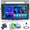 Hikity 2+64GB Android 15 Autoradio per Toyota Corolla Verso 2004-2009 Radio Wireless CarPlay Android Auto 9 Pollici Touchscreen Auto Radio WiFi GPS FM RDS BT EQ
