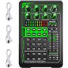 Cetfuro Scheda audio di registrazione dal vivo con microfono Bluetooth, mixer, cambia voce e mixer di trasmissione in diretta all'aperto.