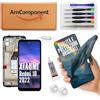 AmComponent - display di ricambio per XIAOMI REDMI 10 2022 22011119UY 21121119SG schermo frame LCD vetro touch | Componente di ricambio con luminosità intensa e risposta al tocco reattiva