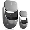 OBA Cheerdots Mouse Wireless 2-in-1, Mouse Aria Rimovibile con Puntatore Laser e Touchpad, Presentatore per Conferenze, Compatibile PC/Mac/Portatile, Argento