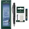 Faber-Castell Grip Plus - Portamine + 12 mine HB da 0,7 mm + Gomme di ricambio in busta (Nero)