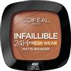 L'Oréal Paris INFAILLIBLE 24H FRESH WEAR BRONZER Terra Abbronzante - 450 - all