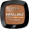 L'Oréal Paris INFAILLIBLE 24H FRESH WEAR BRONZER Terra Abbronzante - 400 - all