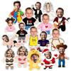 velquessa Cuscino personalizzato con foto personalizzata cuscini personalizzati cuscino personalizzabile con Testo Nome 3D Faccia cuscini san valentino per Lui Lei regali personalizzati per donna regalo uomo