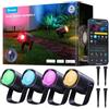Govee Faretti da Esterno 2, RGBWIC Luci da Esterno, Dimmerabile 700lm, 4 pz | IP67, Luce da Giardino con 69 Scena e 16 Mio di Colori, Luci LED con Diversi Modi di Installazione, Funziona con Alexa