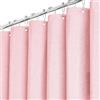 BTTN Tenda da doccia in tessuto rosa, 180 x 200 cm, texture in lino, antimuffa, lavabile, con 12 ganci, moderna, impermeabile, con orlo ponderato, per vasca da bagno