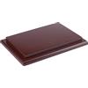 FINGERINSPIRE Base Rettangolare In Legno con Bordo Ogee (Cammello, 17.5x12.4x2 cm) per Pietre Preziose e Gioielli, Alzata per Arredamento Casa Colonica