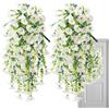 Patifirst 2 Petunia Pianta Finta, 75cm Fiori Finti Pendenti Da Esterno Per Balcone, Pianta Finta Cadente Con Fiori, Piante Finte Da Appendere, Per Matrimoni, Casa, Giardino, Cortile, Decorazione
