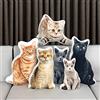LMQJDZ Cuscino Foto Personalizzato Animali Domestici, Cuscino da Lancio Forma di Cane Gatto, 3D Stampa Fronte Retro con Immagine, per Compleanno, Natale, Regali Commemorativi per la Famiglia