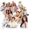 Xenorith Cuscino personalizzato con foto cuscini personalizzati con Testo Nome cuscino personalizzabile cuscini 3D Faccia Decor Regali San Valentino per Coppie idee regalo donna compleanno uomo Amica