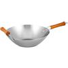 Ken Hom Wok Tradizionale Acciaio al Carbonio, 32cm | Padella a Induzione/Compatibile con Utensili in Metallo, Non Lavabile in Lavastoviglie