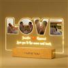 velquessa Regalo personalizzato - Cornice con foto personalizzata il tuo con Testo Nome cornice foto personalizzato Acrilico con Base in Legno San Valentino regali personalizzati per Donna e Uomo Compleanno