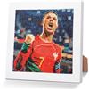 LAISU Pittura con Diamanti di Calcio con Cornice per Bambini dai 6 Anni, Adolescenti e Adulti Principianti, CR7 5D Pittura con Diamanti Immagini, 20x20cm Piccolo Set Fai da Te di Arte a Mosaico per