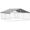 KKHOMEI Gabbia per Cani da Esterno con Tetto Recinto per Cani da Esterno, Sicuro, Box Metallo, 300 x 300 x 150 cm