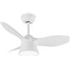 Levitantes Ventilatore da soffitto bianco 36 W, 3 pale, 3 temperature di luce, 35/47,5x82x82 cm, telecomando, timer