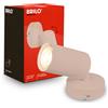 BRILONER - Applique da parete interno, orientabile, attacco GU10, max 9 W, applique camera da letto, interno, lampada, cucina, 8,5 x 8,5 cm, Beige