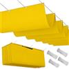 NINGBAI Tettoia di Ricambio per Pergola Retrattile 110 x 150 cm Impermeabile Protezione Raggi UV 95% Tenda da Sole Poliestere Antistrappo con Corde per Giardino Terrazzo Balcone, Giallo