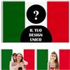 Generic bandiera italiana personalizzato (90x150cm) striscione personalizzata Crea la tua immagine arazzo da parete banner, telo arredo divertente,poster decorativo per club, concerti