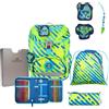 DerDieDas ErgoFlex - Set di 5 zaini per la scuola, motivo: Monster, Neon Monster, ErgoFlex Neon Set