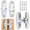 Zyluniy 2 Pezzi Serratura per Porta Scorrevole 90/180 Gradi, Chiusura con Chiavistello e Viti per Porte in Legno, Giardino, Cucina, Finestre e Bagno, Camera da Letto