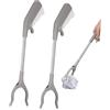TIDTALEO Grabber Raccogli Rifiuti in Acciaio Inox, 2 Pezzi, Argento | Pinza Raccogli Rifiuti Professionale, Pinze Prensili, Bastone Raccogli Rifiuti per Aree Alte