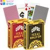 COPAG 2x copag Texas Hold'em 100% Plastica Jumbo Index Poker Carte Rosso Nero