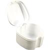 GARVALON Scatola Per Protesi Dentaria Bianca Con Filtro Mini Resistente in Plastica Custodia Portatile Per Denti Falsi e Ortodontici Facile Da Pulire Per Viaggi