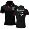 Tuboshu Logo Personalizzato Camicia Polo Uomo Maglietta Estiva A Manica Corta con Foto/Testo Personalizzato Moda Business T-Shirt Casual Top Color20,M